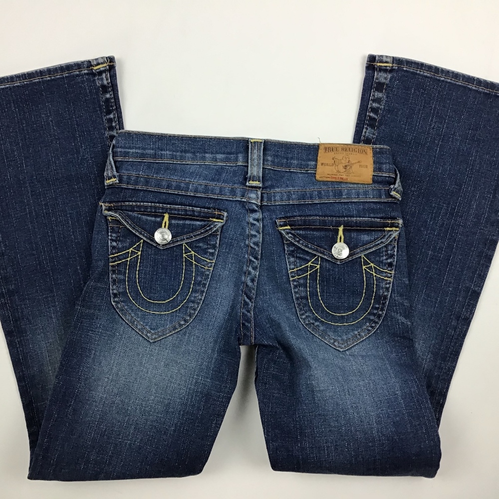 True Religion BILLY Jeans Girls Size 12 Flap (o)^